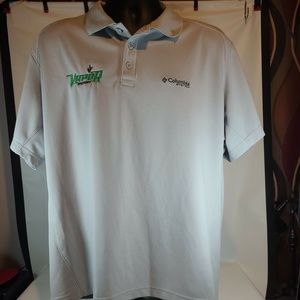 Mens Gray  Columbia PFG Polo Shirt Size XL Vapor Point